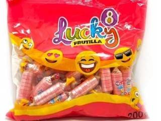 Pastilla Mini8 Lucky8  30X200Gr  Frutilla Rosa