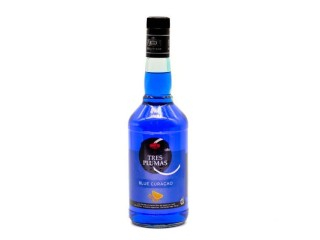 Licor Tres Plumas Botella 6X700Ml Blue Curacao