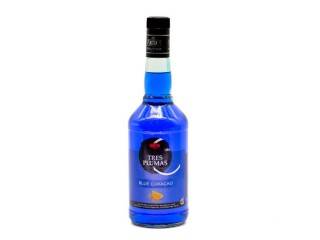 Licor Tres Plumas Botella 6X700Ml Blue Curacao