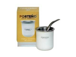 Mate Porteño Acero Inox. X4Un + Bombilla (Surtido)