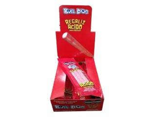 Regaliz Bull Dog Ind 12X12X18G Frutilla Ac (8550)