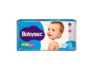 Pañal Babysec Ultra Hiper Pack Grande 4X40U
