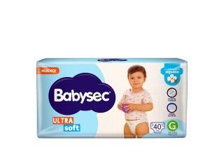 Pañal Babysec Ultrasoft G 20 Paq X8Un