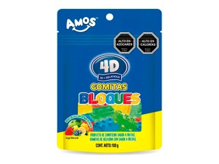 Gomitas 4D Amos 12X100Gr Bloques