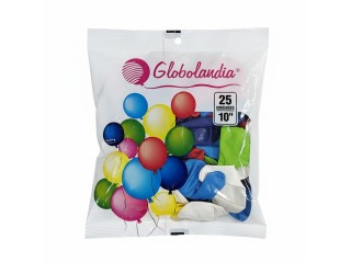 Globos Lisos Globolandia 10'' X25Un