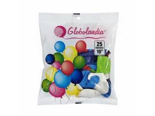 Globos Lisos Globolandia 10 X25Un