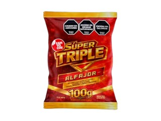 Alfajor Fantoche Super Triple 12X100Gr Negro