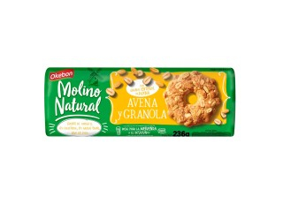 Galletita Molino Natural 16X236G Avena/Granola
