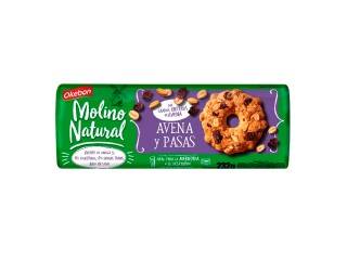 Galletita Molino Natural 16X232G Avena/Pasas