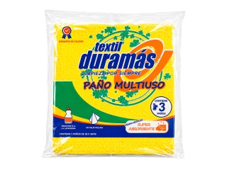 Paño Multiuso Amarillo Duramas 38X40Cm 70X3Un