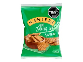 Galletitas Mini Crackers Manieri 12X200Gr Salvado