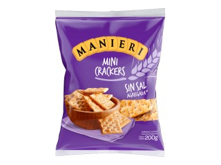 Galletitas Mini Crackers Manieri 12X200Gr Sin Sal