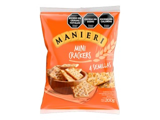 Galletitas Mini Crackers Manieri 12X200Gr 4 Semill