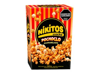 Pochoclos Acaramelados Nikitos 6X180Gr Balde