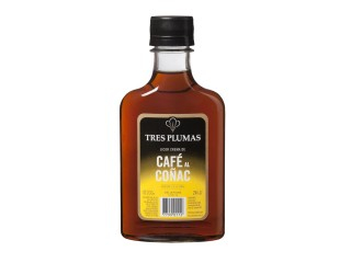 Licor Tres Plumas Petaca 12X200Ml Café Al Coñac